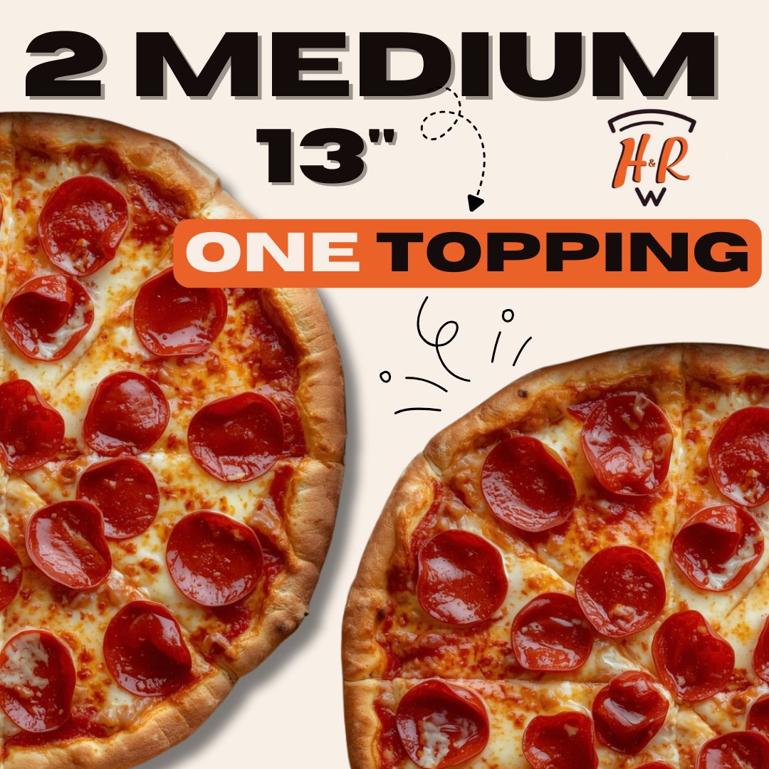 2 for 1 One Topping (Medium)