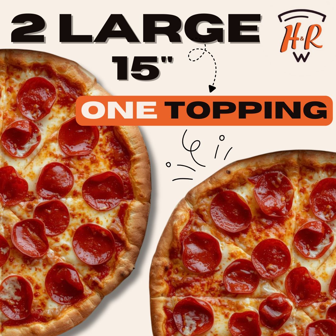 2 for 1 One Topping (Large)