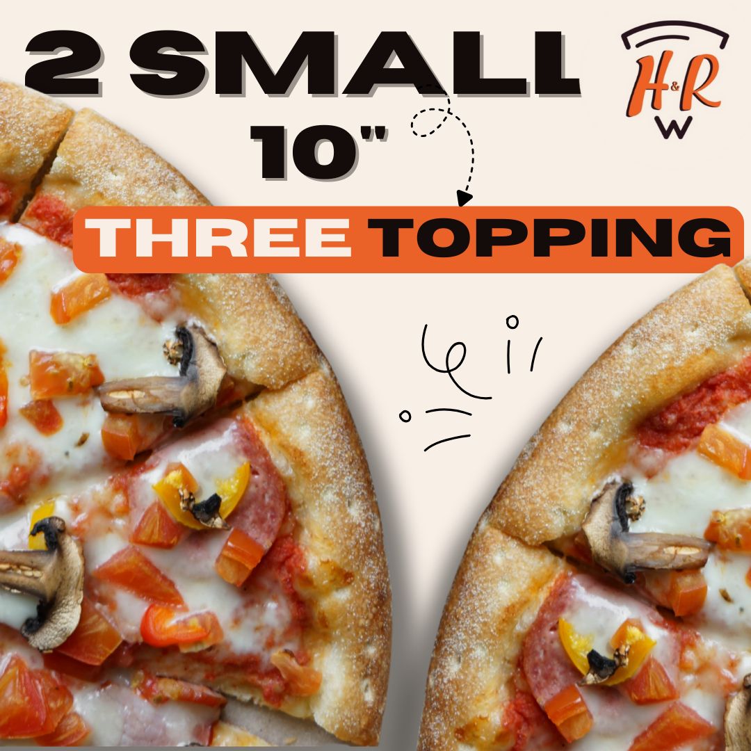 2 for 1 Three Topping (Small)