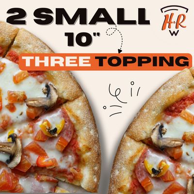 2 for 1 Three Topping (Small)