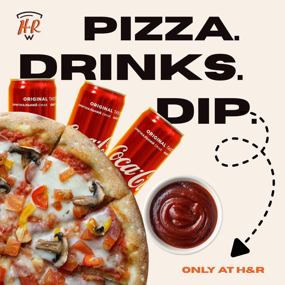 Large Pizza + 3 Drinks + 1 Dip