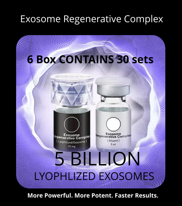 COMING SOON! Benev - Exosome Regenerative Complex+ (6 Box) CONTAINS  30 sets -5B Lyophilized Exosome 5mL + Diluent 20mg