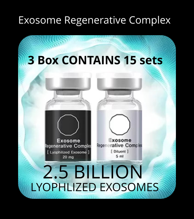 Benev - Exosome Regenerative Complex (3 Box) CONTAINS  15 sets -2.5B Lyophilized Exosome 5mL + Diluent 20mg