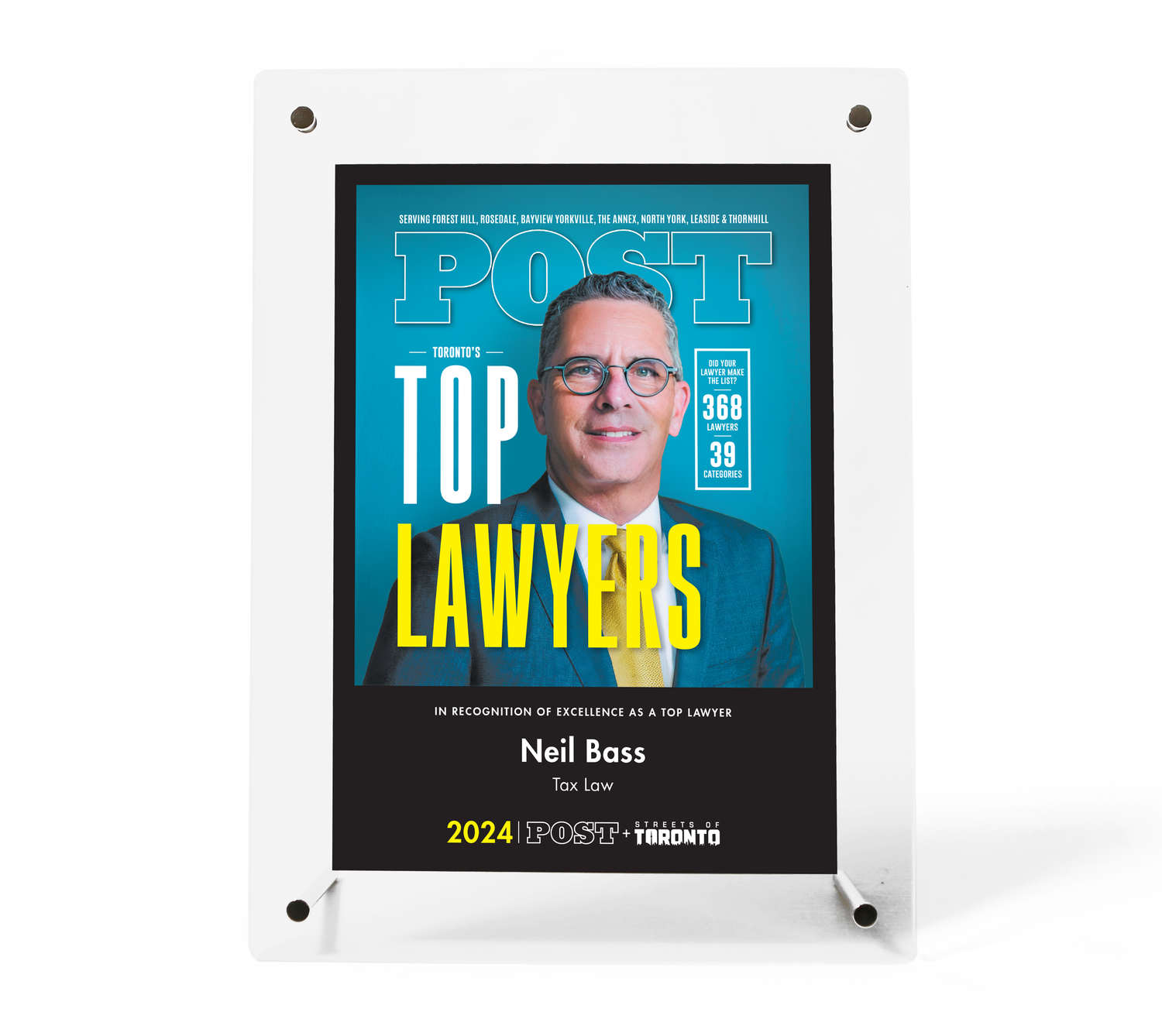 Top Lawyer 2024 Portrait Plaque