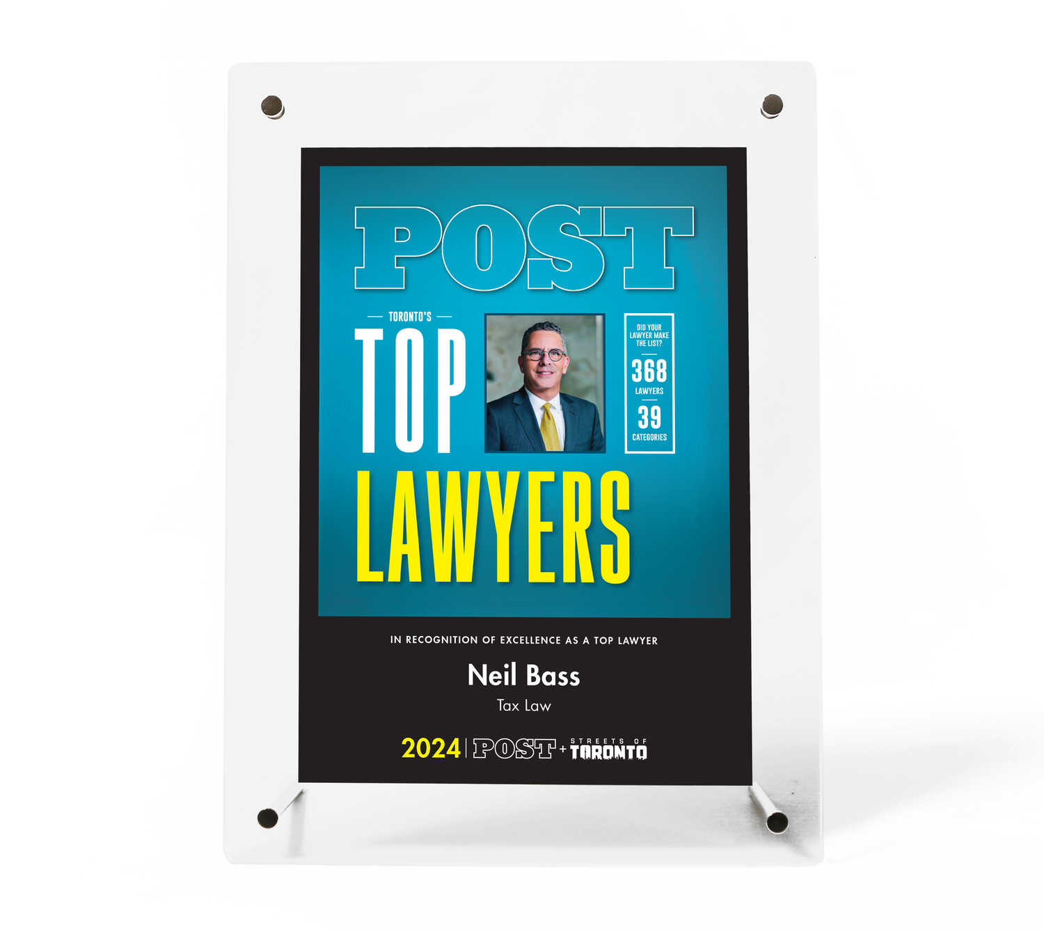 Top Lawyer 2024 Small Portrait Plaque