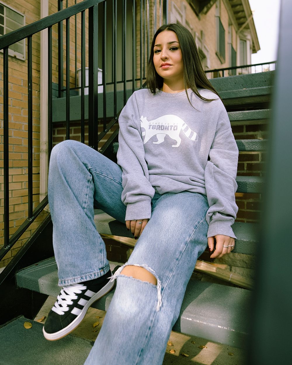 The Raccoon Crewneck in Grey
