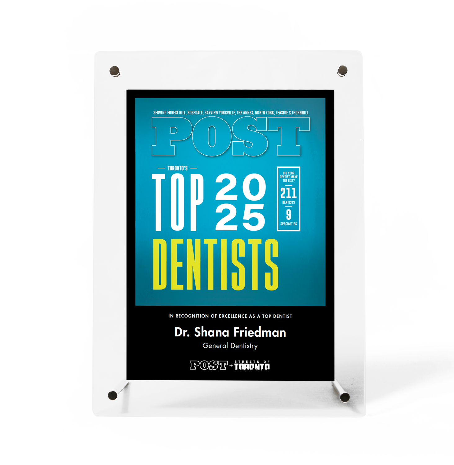 Top Dentist Plaque
