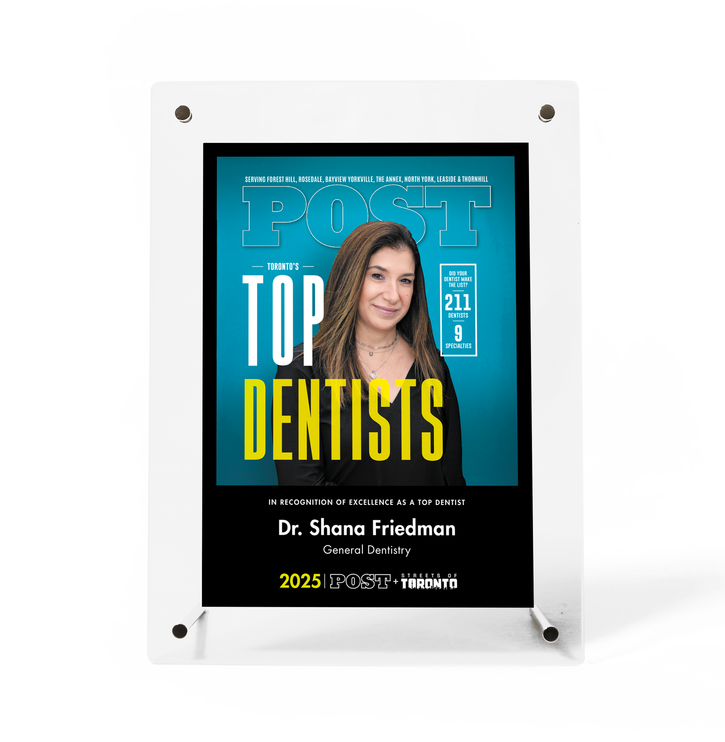 Top Dentist Portrait Plaque