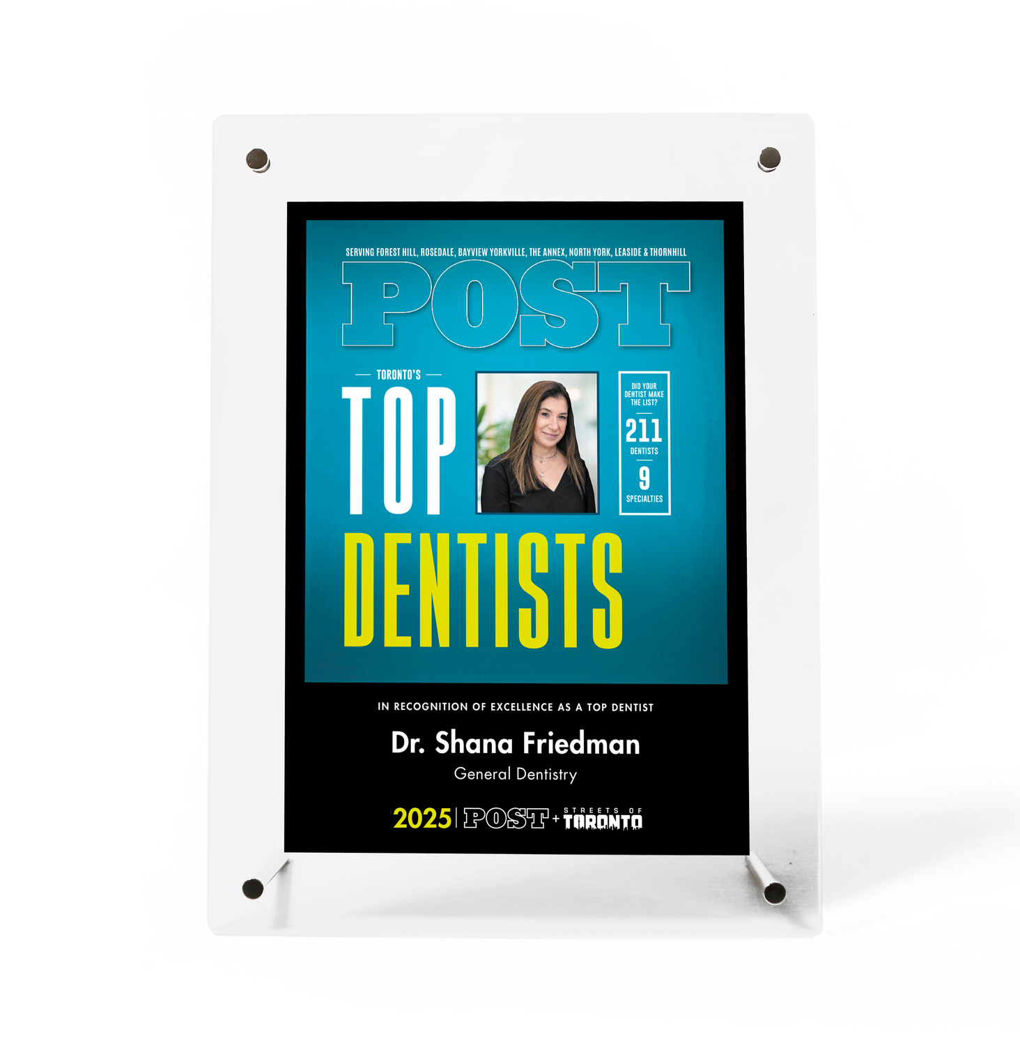 Top Dentist Small Portrait Plaque