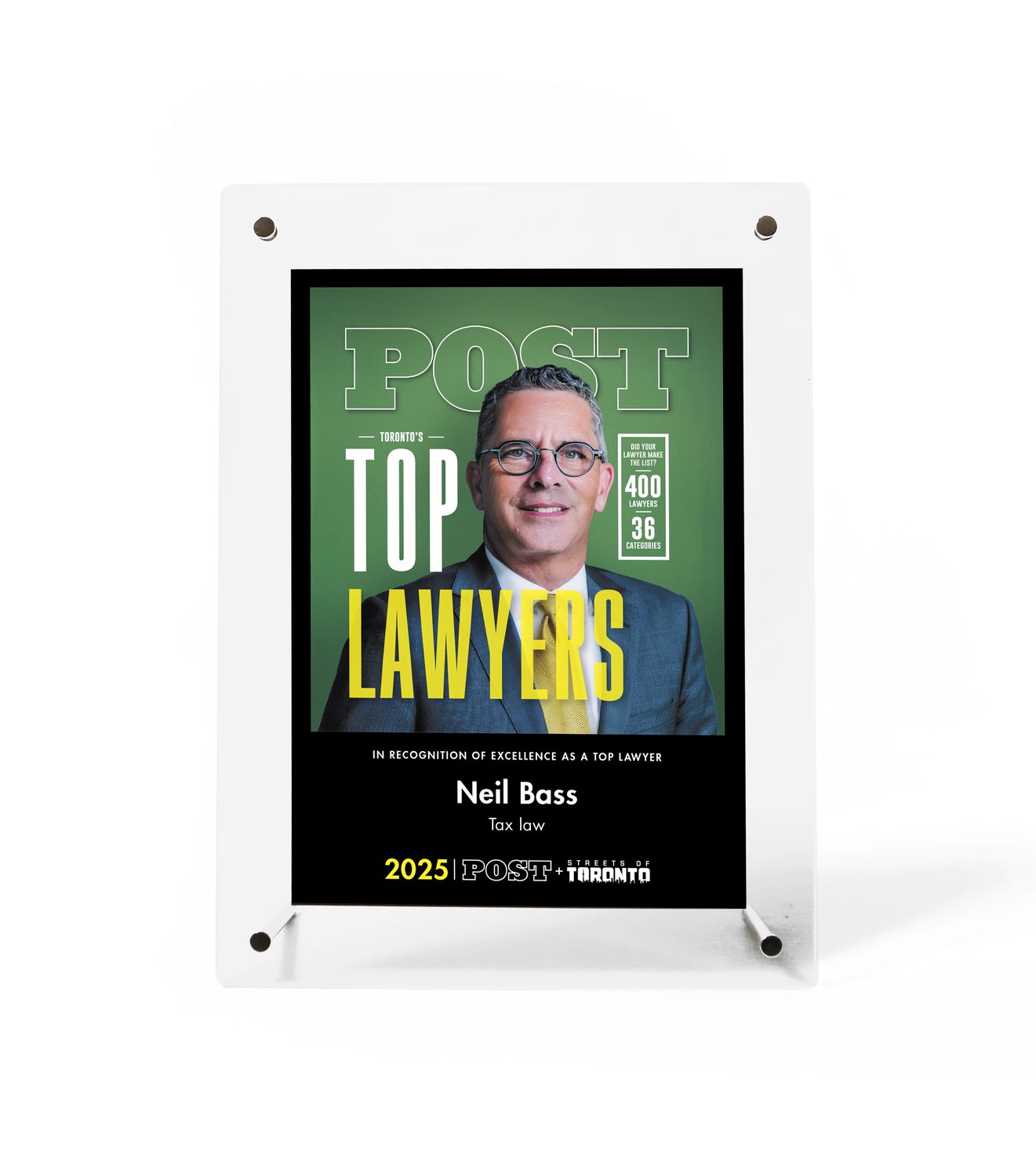 Top Lawyer Portrait Plaque