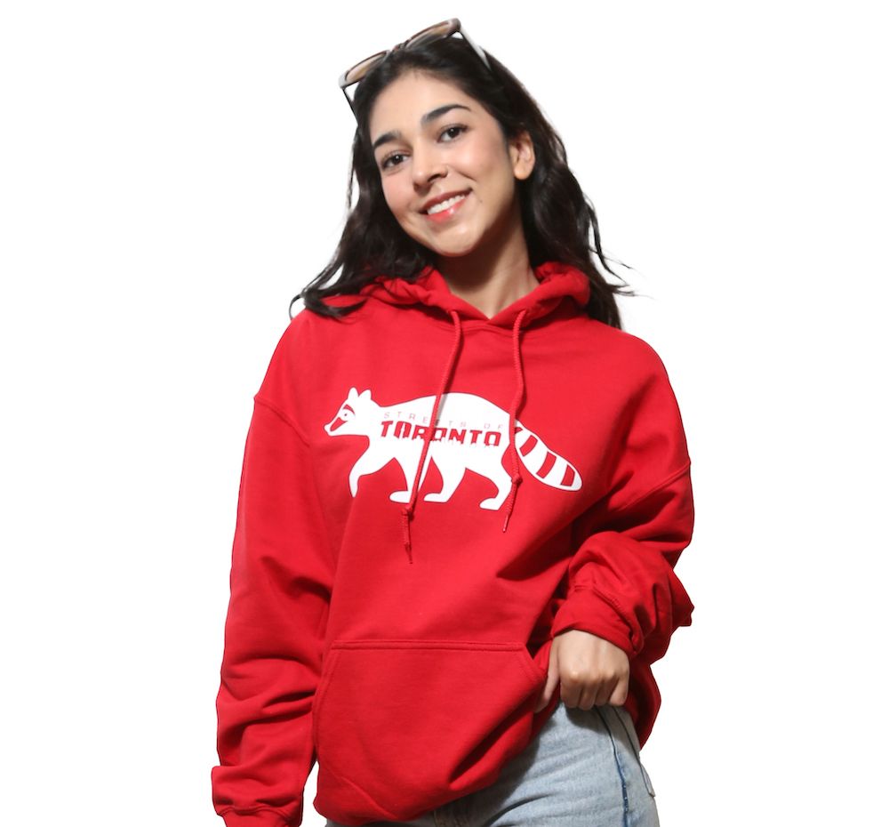 The Raccoon Hoodie in Red