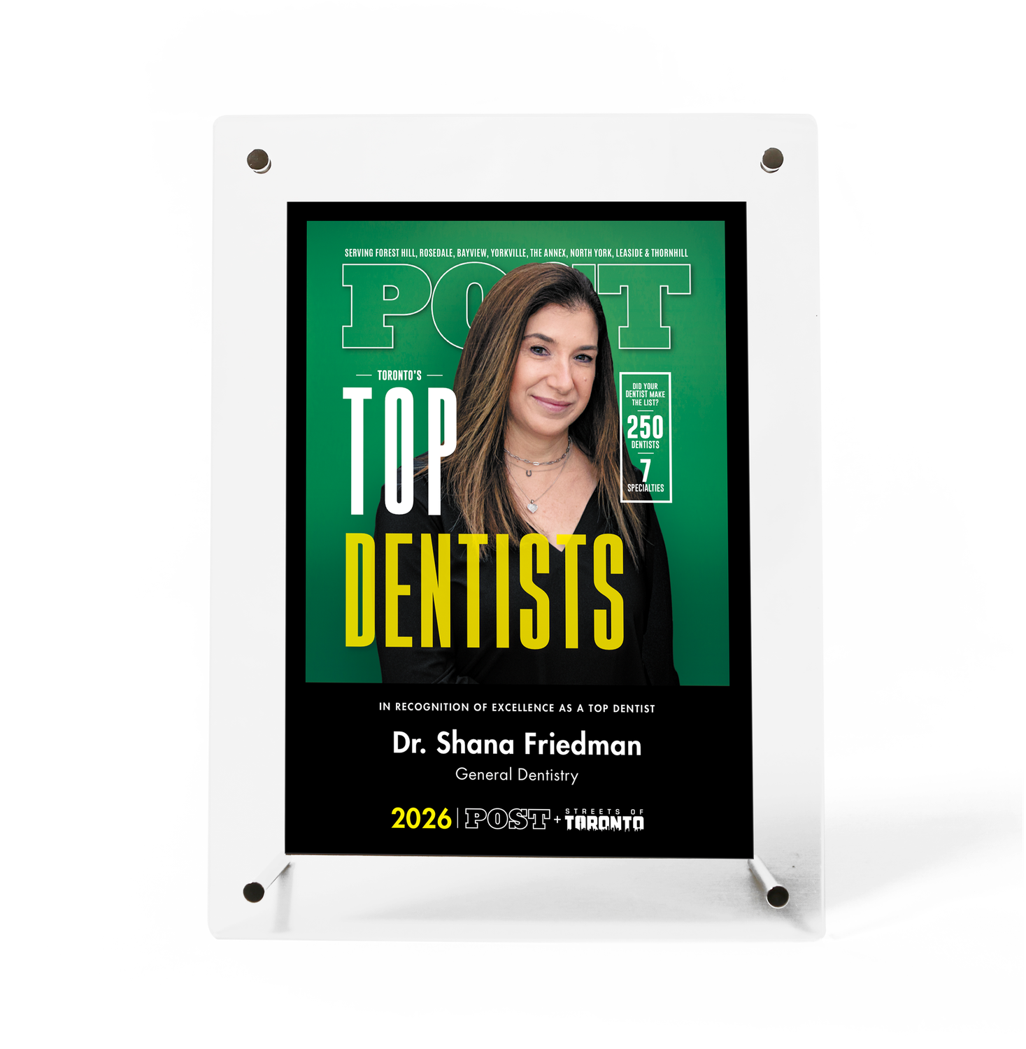Top Dentist Portrait Plaque 2026