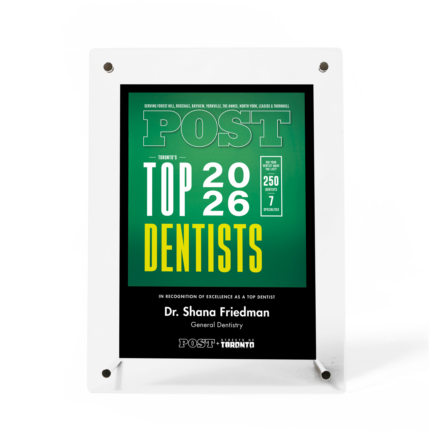 Top Dentist Plaque 2026