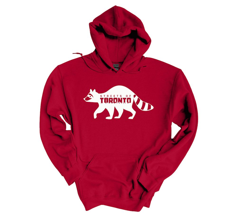 The Raccoon Hoodie in Red