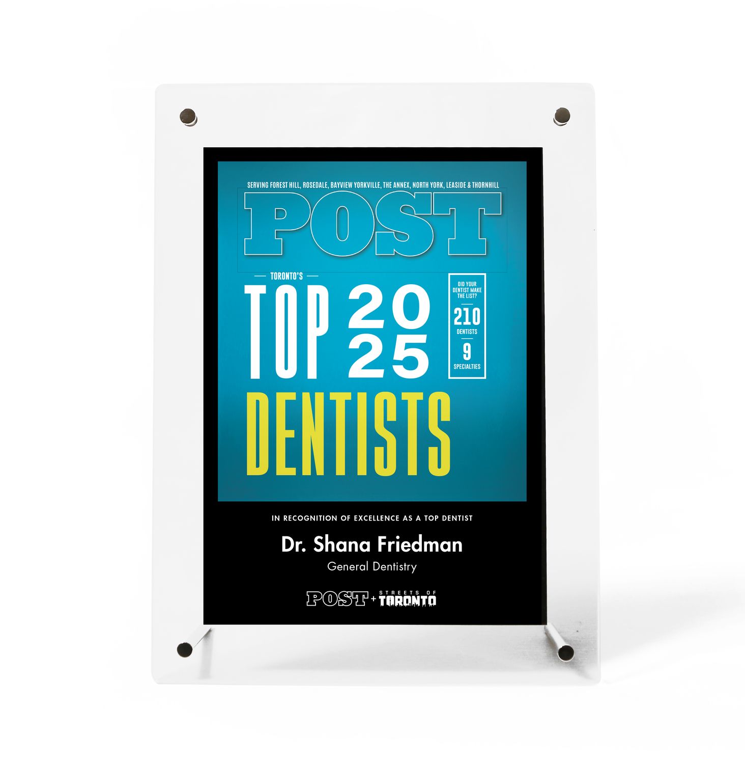 Top Dentist Plaque 2025
