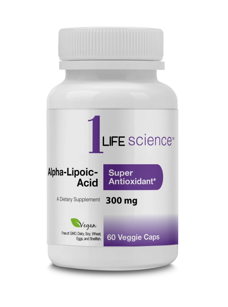 1LifeScience AlphaLipoicAcid w/ALC 750mg 60Caps