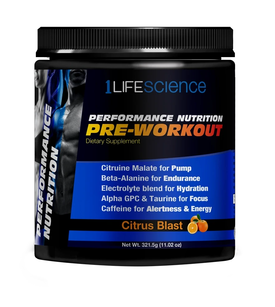 1LifeScience Pre-Workout Powder (Orange) 7oz