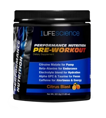 1LifeScience Pre-Workout Powder (Orange) 7oz