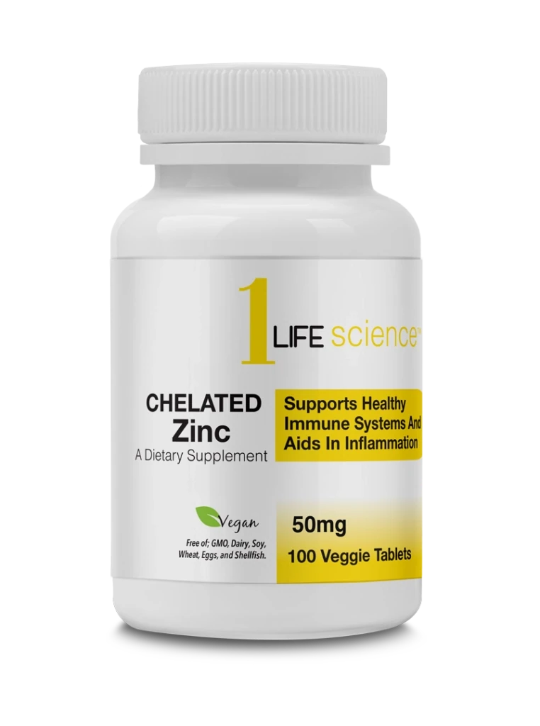 1LifeScience Zinc (Chelated) 50mg 100Tabs