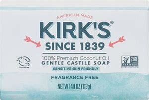 Kirks GentleCastille BarSoap FragranceFree 4oz