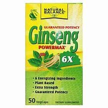 NaturalBalance GinsengPowerMax6X 50caps