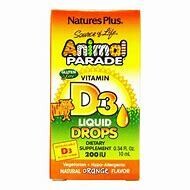 NaturesPlus AnimalParade VitaminD3 200IU Orange 0.34fl.oz
