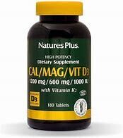 NaturesPlus Calcium&amp;Magnesium VitD3&amp;VitK2 120caps