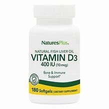 NaturesPlus VitaminD3 400IU 180 softgels