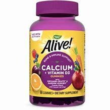 NaturesWay Alive! Calcium&amp;VitaminD3 Gummies 60ct