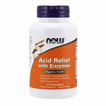 NOW Acid Relief with Enzymes 60Chewables