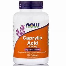 NOW CaprylicAcid 600mg 100 softgels