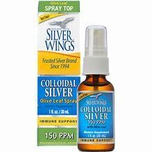 SilverWings CollodialSilver W/OliveLeaf 150PPM 1fl.oz