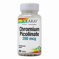 SolaRay ChromiumPiccolinate 200mcg 100tabs