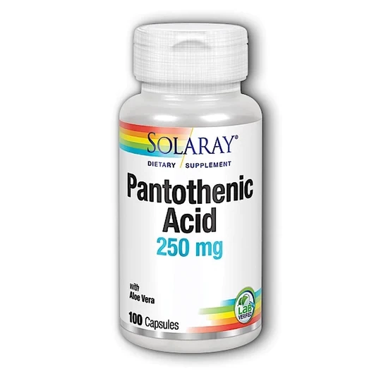 SolaRay PantothenicAcid 250mg 100caps