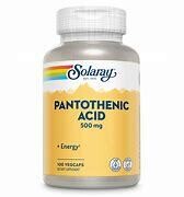 SolaRay PantothenicAcid 500mg 100caps