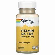 SolaRay VitaminD3 125mcg &amp;VitaminK2 50mcg 60caps