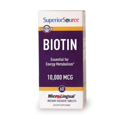 SuperiorSource Biotin 10,000mcg 60tabs
