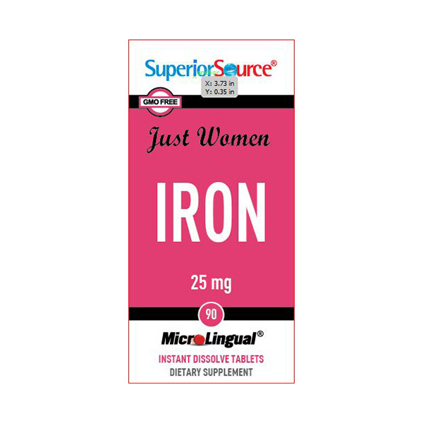 SuperiorSource Iron 25mg 90tabs