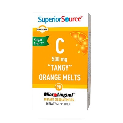 SuperiorSource VitaminC TangyOrange 500mg 90melts