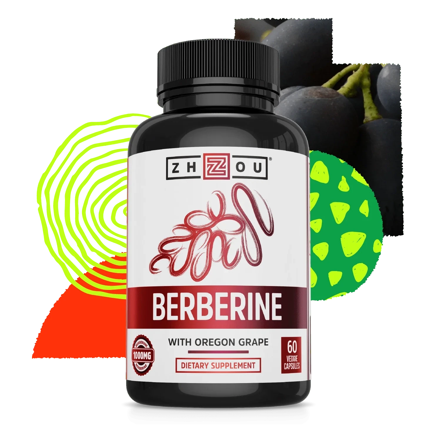 Zhou Berberine W/Oregon Grape 1000mg 60caps