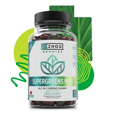 Zhou SupergreensMax Raspberry 60 Gummies