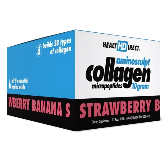 HealthDirect AminoSculpt CollagenShot10g (StrawberryBanana) 2fl.oz