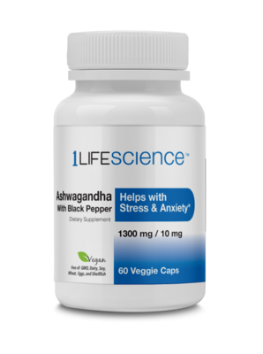 1LifeScience AshwagandhaCaps 1300mg 60ct