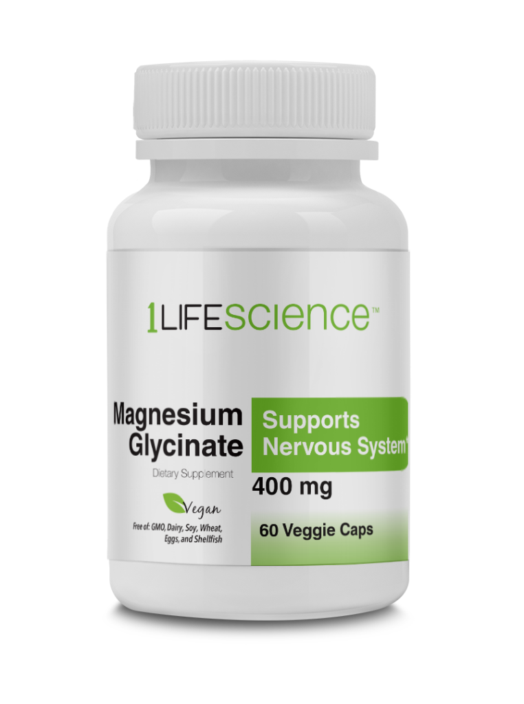 1LifeScience MagnesiumGlycinate Caps 400mg 60ct