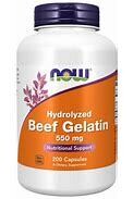 NOW Hydrolyzed Beef Gelatin 550mg 200caps