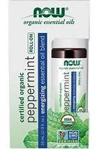 NOW Organic Peppermint Essential Roll-On 10mL