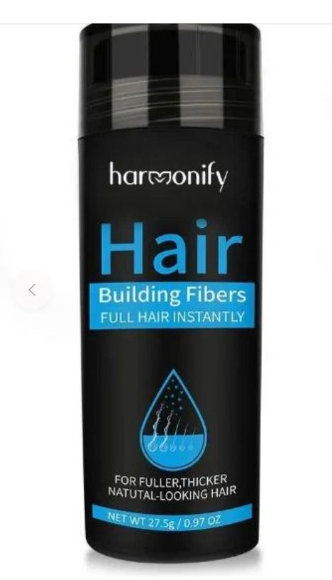 HARMONIFY - Keratin Instant Hair Thickening Styling Powder Spray Black Dark Brown Building Fiber for Full-Looking Hair