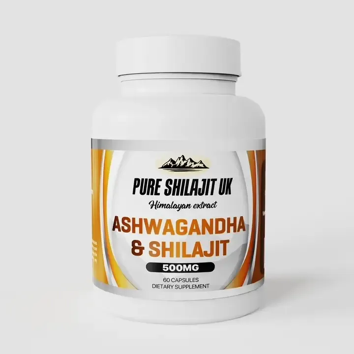 Pure Shilajit UK - Pure Shilajit UK Extract Capsules - Ashwagandha &amp; Shilajit. - 60 Capsules