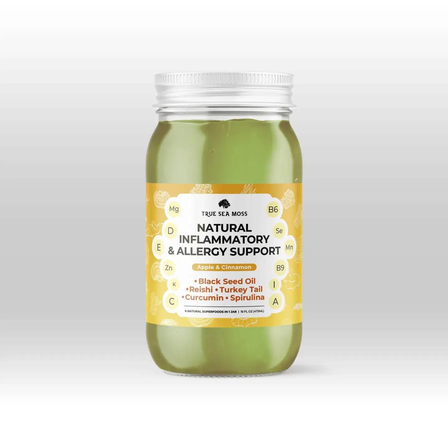 TrueSeaMoss - Natural Inflammatory &amp; Allergy Support Sea Moss Gel 