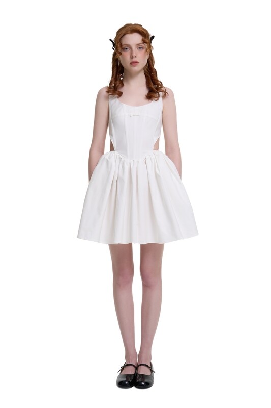 White Cotton Corset Dress